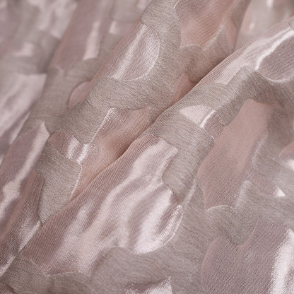 Turkish Metallic Pink Morocan Polyester Brocade - Folded