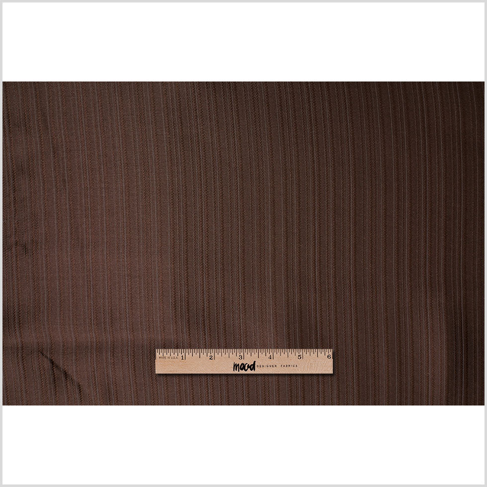 Turkish Striped Brown Polyester Satin - Full