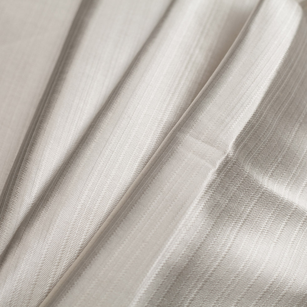 Turkish Striped Pearl Polyester Satin - Folded