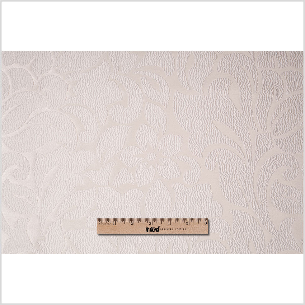 Ivory Floral Polyester Jacquard Full