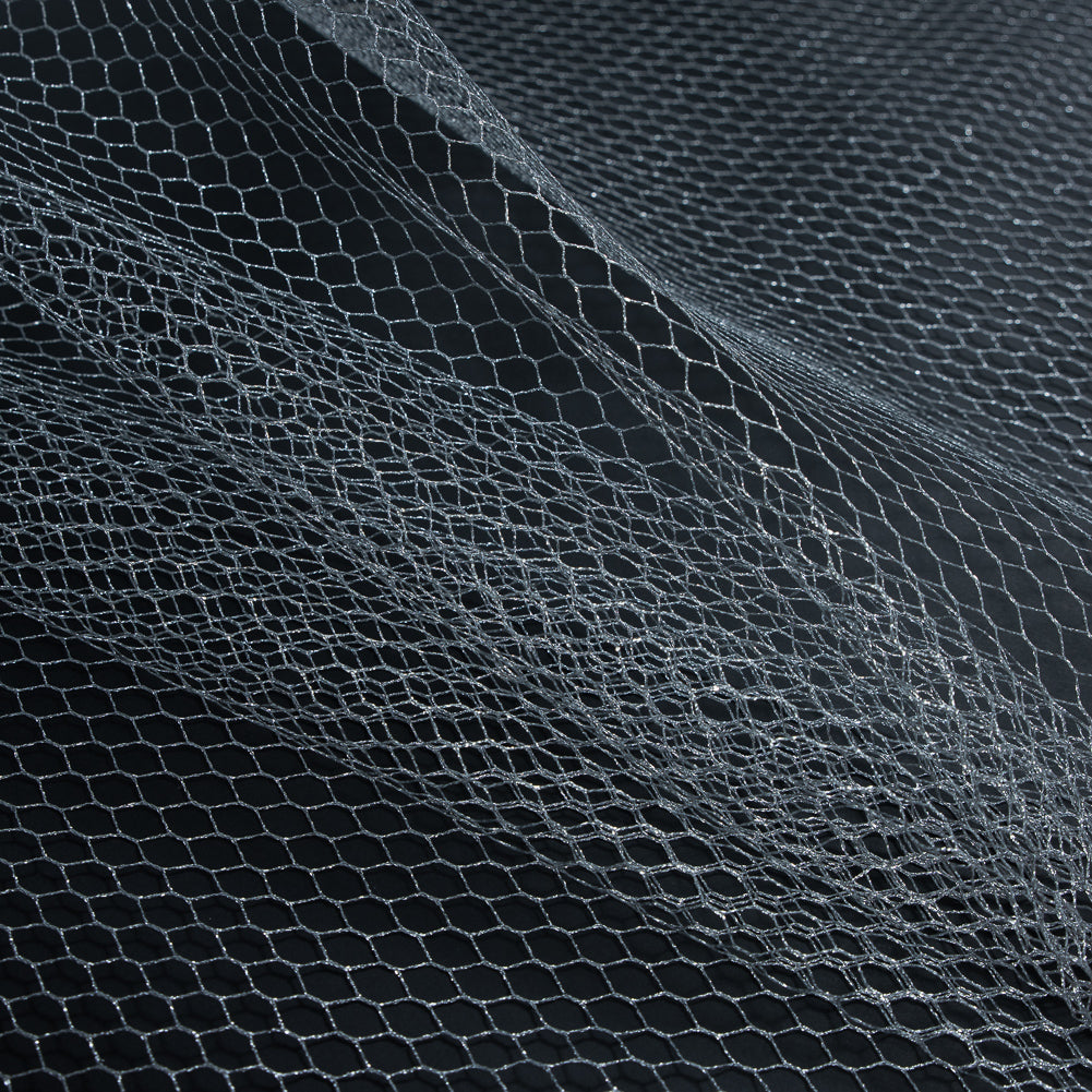 Metallic Silver Fishnet - Folded
