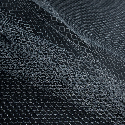 Metallic Silver Fishnet - Folded