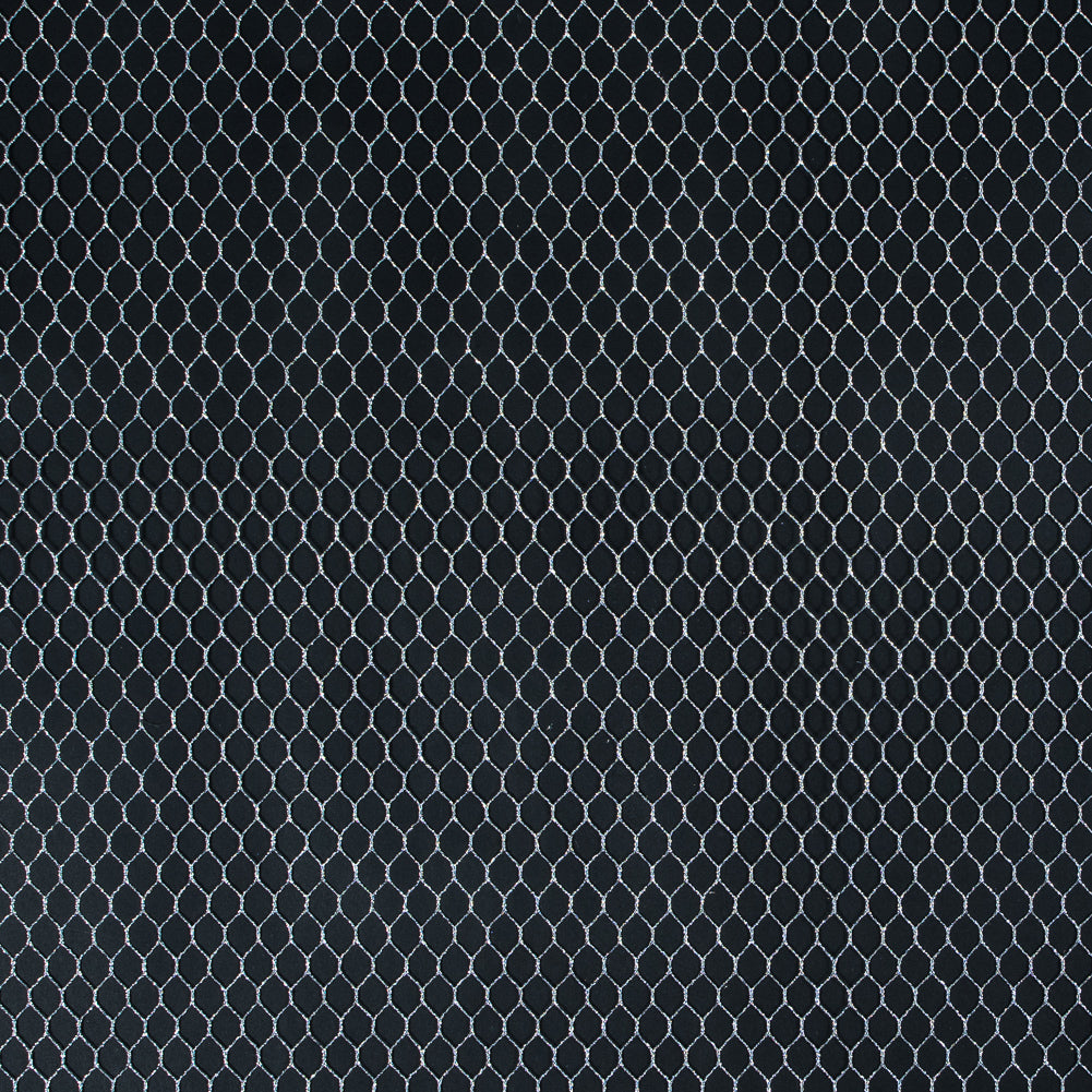 Metallic Silver Fishnet