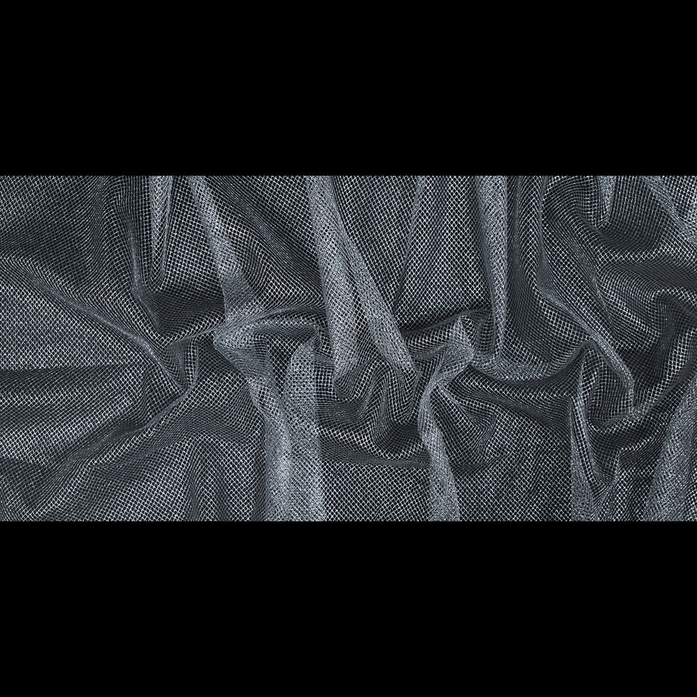Metallic Silver Diamond Netting - Folded