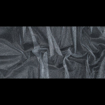 Metallic Silver Diamond Netting - Folded
