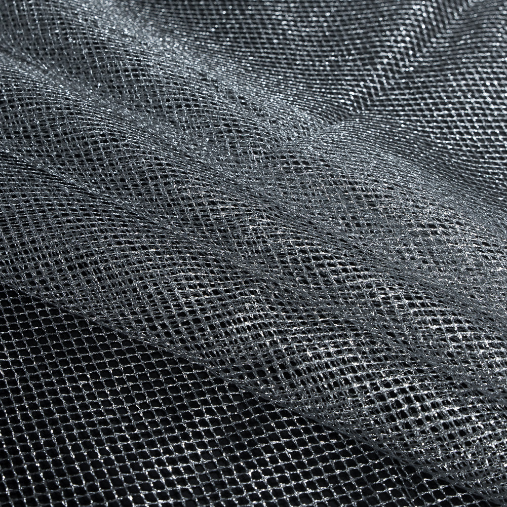 Metallic Silver Diamond Netting - Detail