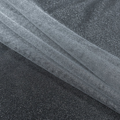 Metallic Silver and White Tulle - Detail