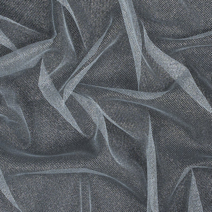 Metallic Silver and White Tulle