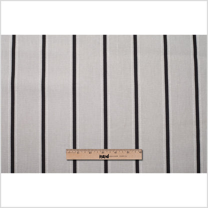 Slate Striped Cotton Canvas Full