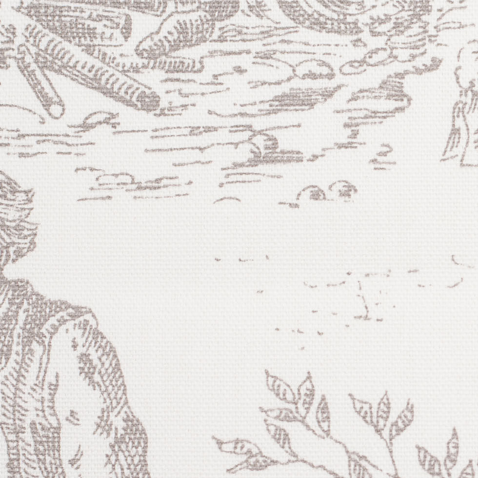 English Linen/Gray Cotton Toile Detail