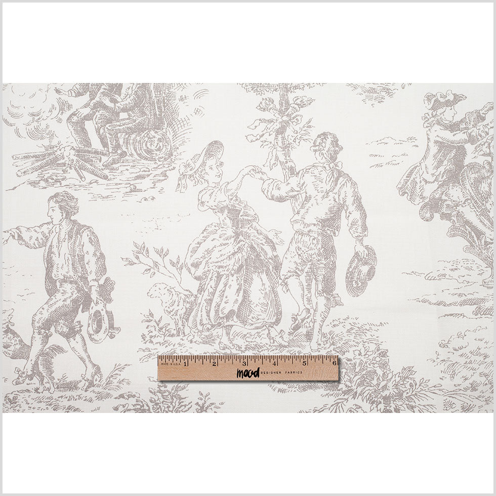 English Linen/Gray Cotton Toile Full
