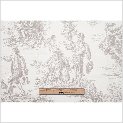 English Linen/Gray Cotton Toile Full