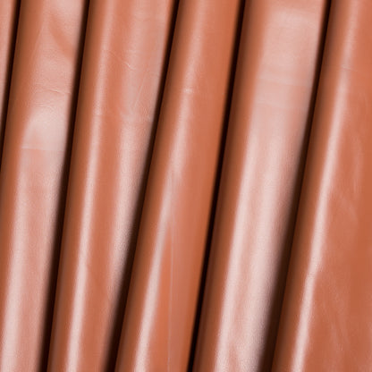 Cognac Stretch Faux Leather Folded
