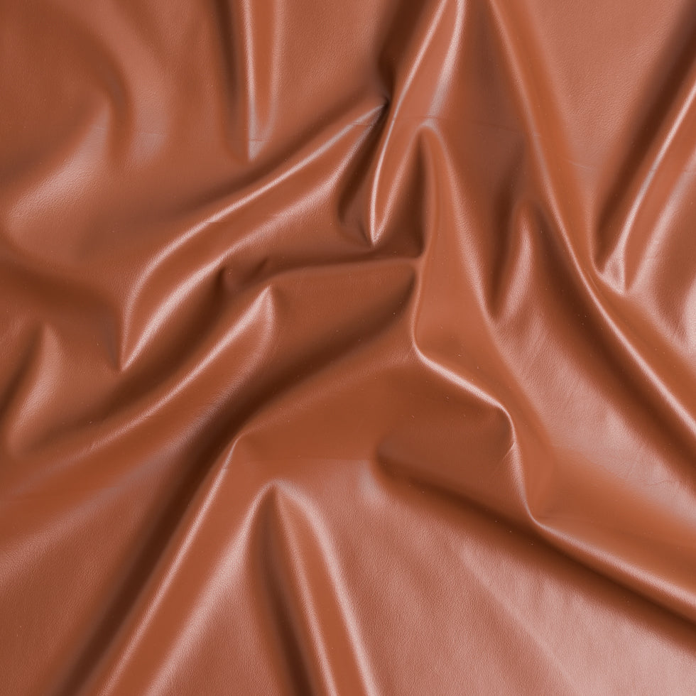 Cognac Stretch Faux Leather