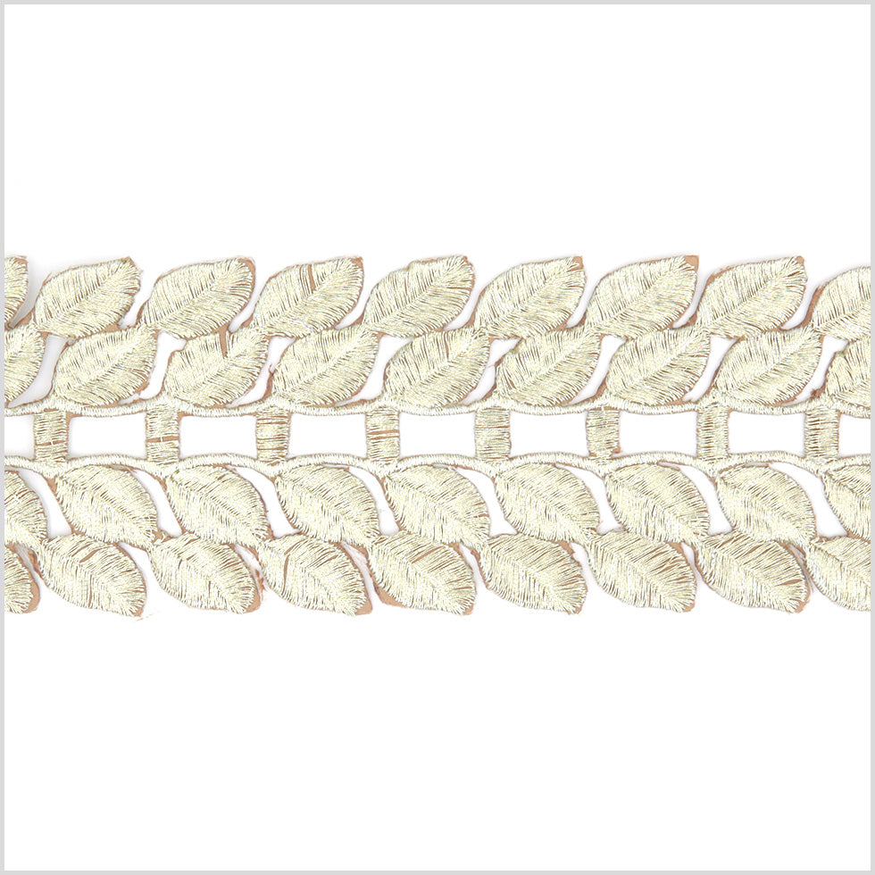 2.75 Metallic Gold Leafy Trim