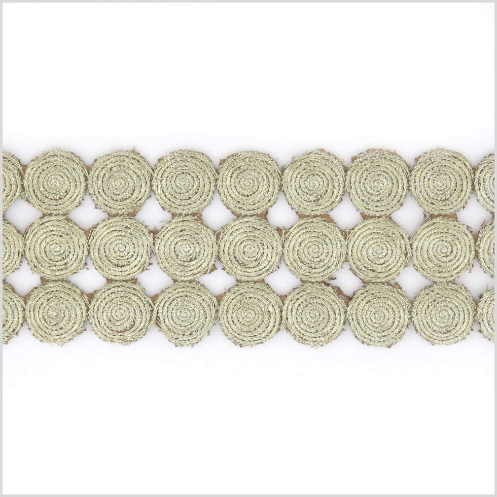 2 Metallic Gold Swirl Trim
