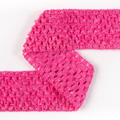 2 Hot Pink Stretch Puckered Crochet Trim