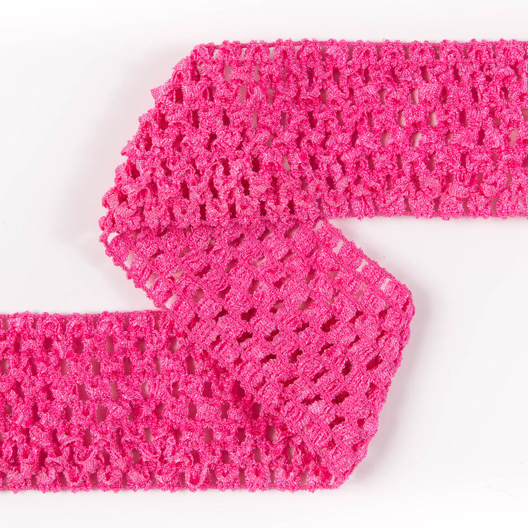 template--25130090922057__main-2 Hot Pink Stretch Puckered Crochet Trim