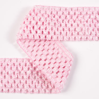 Light Pink Stretch Puckered Crochet Trim - 2