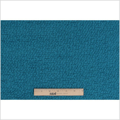 Teal Wool and Polyester Boucle - Full