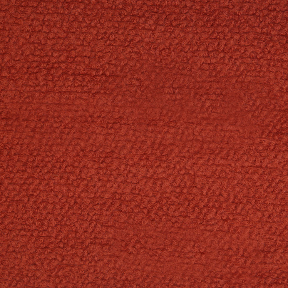 Orange Wool and Polyester Boucle
