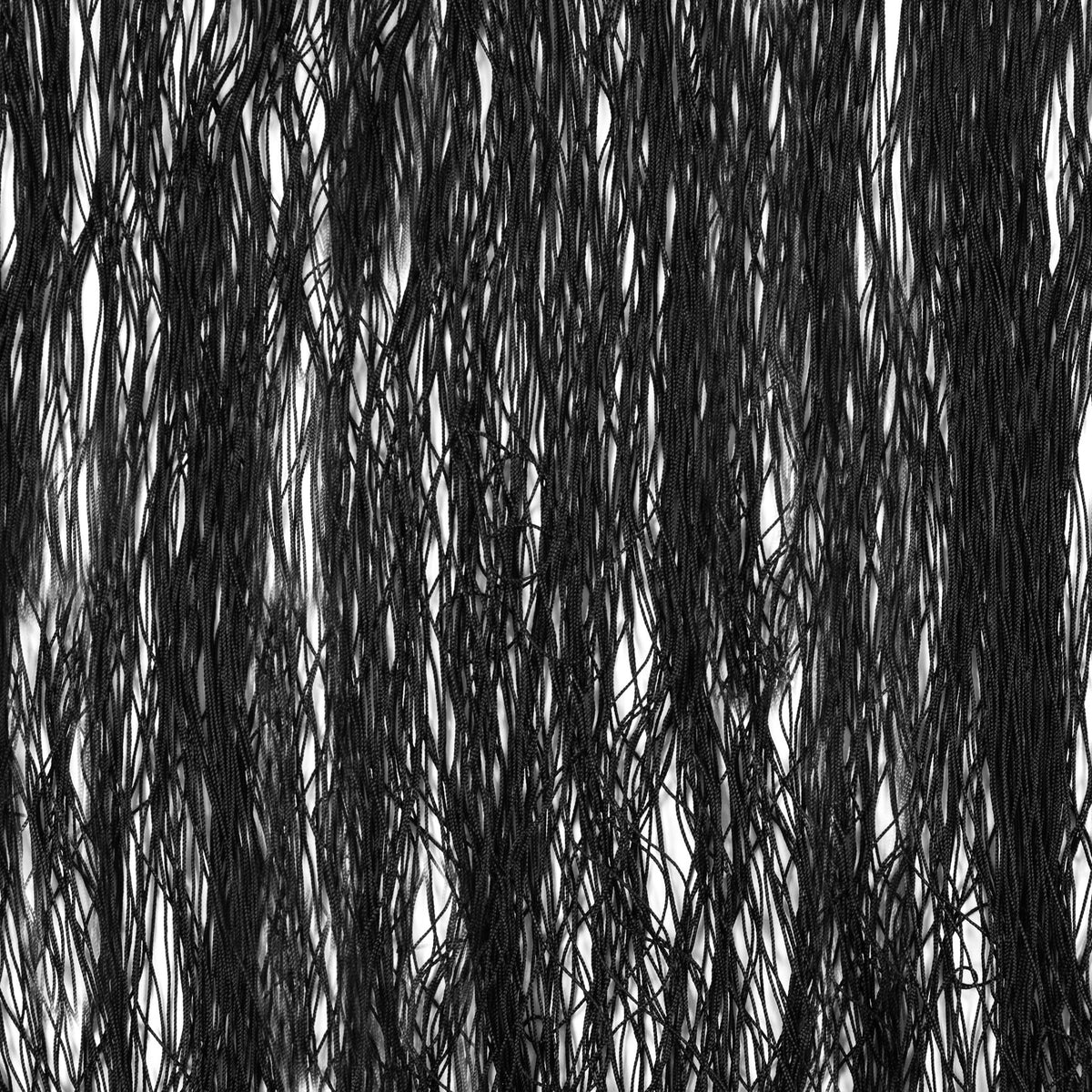European Black Chainette Fringe Trim - 16" Detail