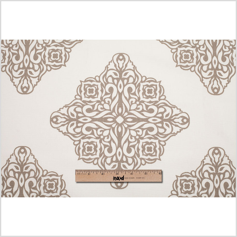 Taupe Light-Weight Printed Cotton Woven - Full