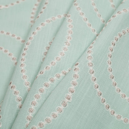 Opal Embroidered Circles Polyester Woven - Folded