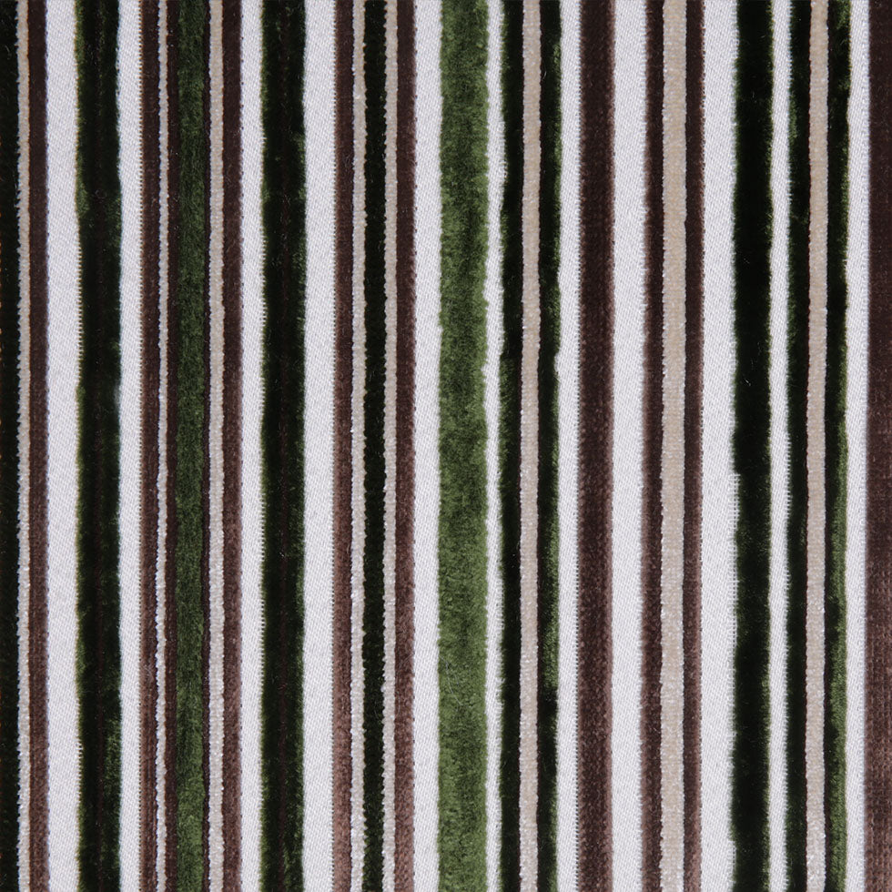 Green Laser-Cut Striped Polyester Velvet - Detail