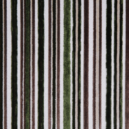 Green Laser-Cut Striped Polyester Velvet - Detail