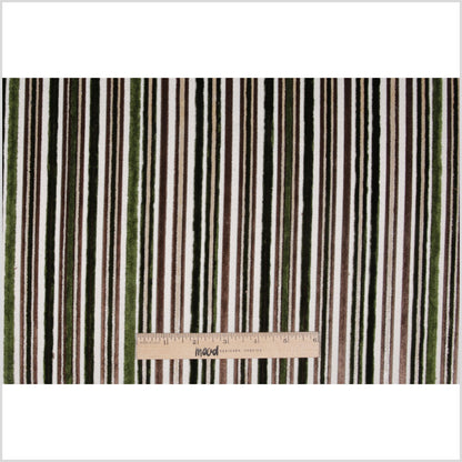 Green Laser-Cut Striped Polyester Velvet - Full