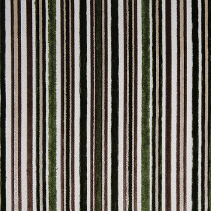 Green Laser-Cut Striped Polyester Velvet