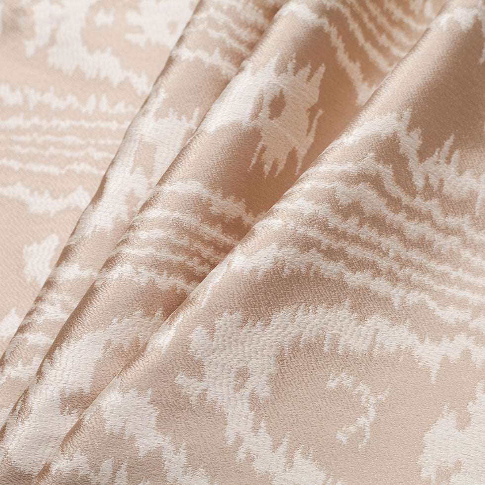 Taupe Moire-Like Polyester Woven Folded