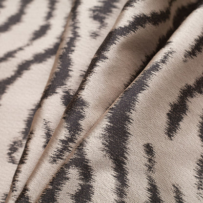 Turkish Sand/Black Animal Printed Polyester Woven - Folded