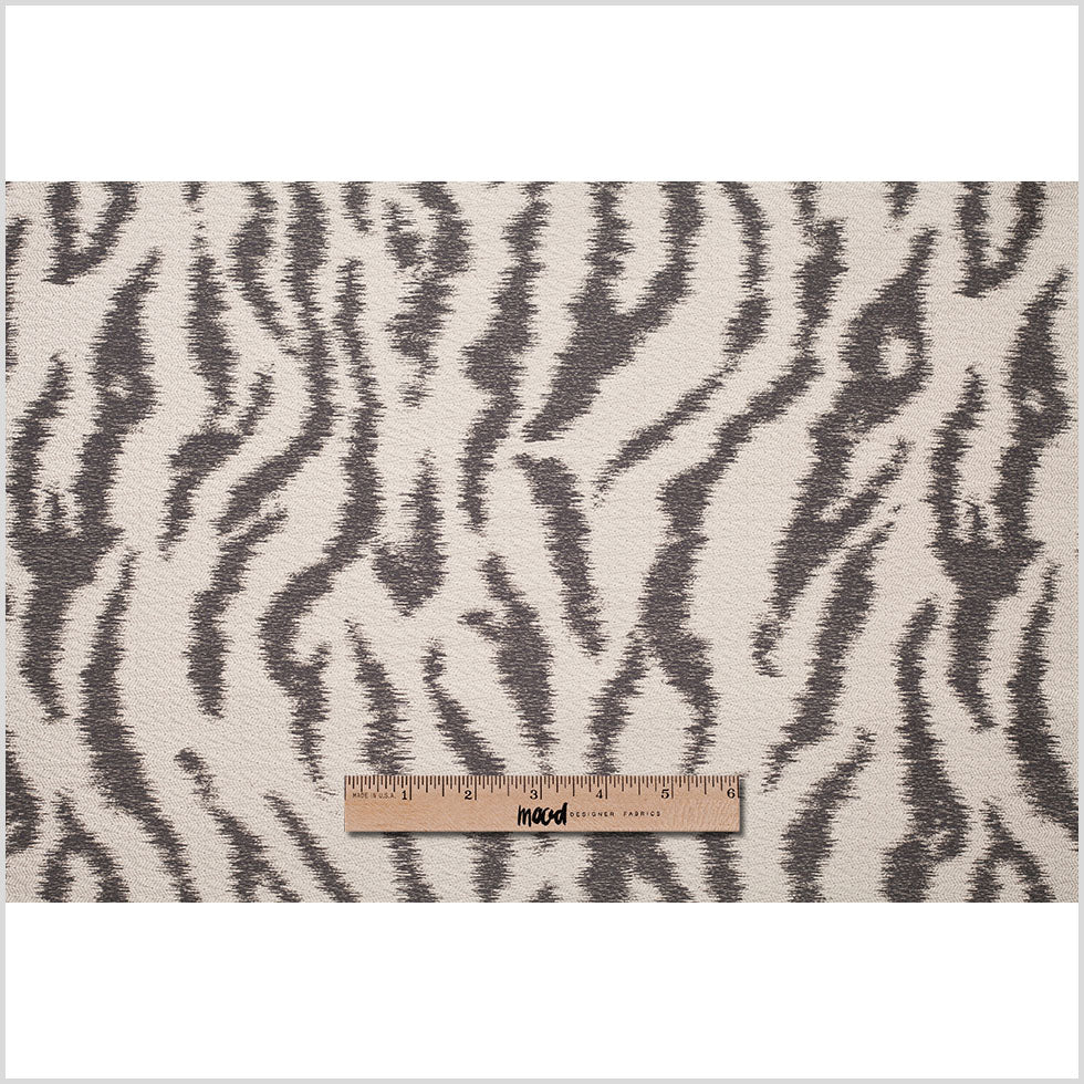 Turkish Sand/Black Animal Printed Polyester Woven - Full