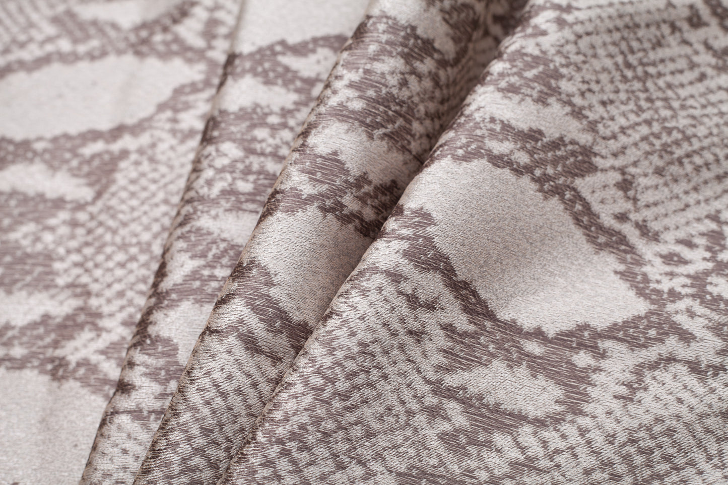 Turkish Taupe Python Printed Polyester Woven - Folded