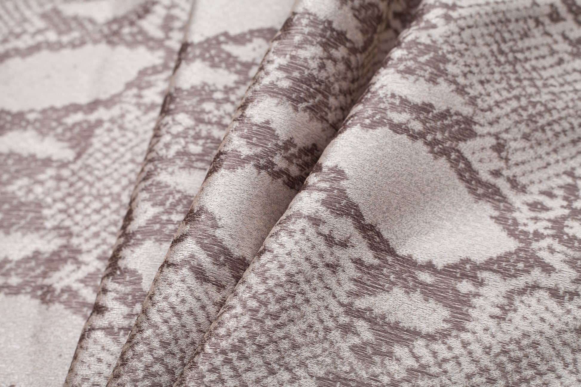 Turkish Taupe Python Printed Polyester Woven - Folded