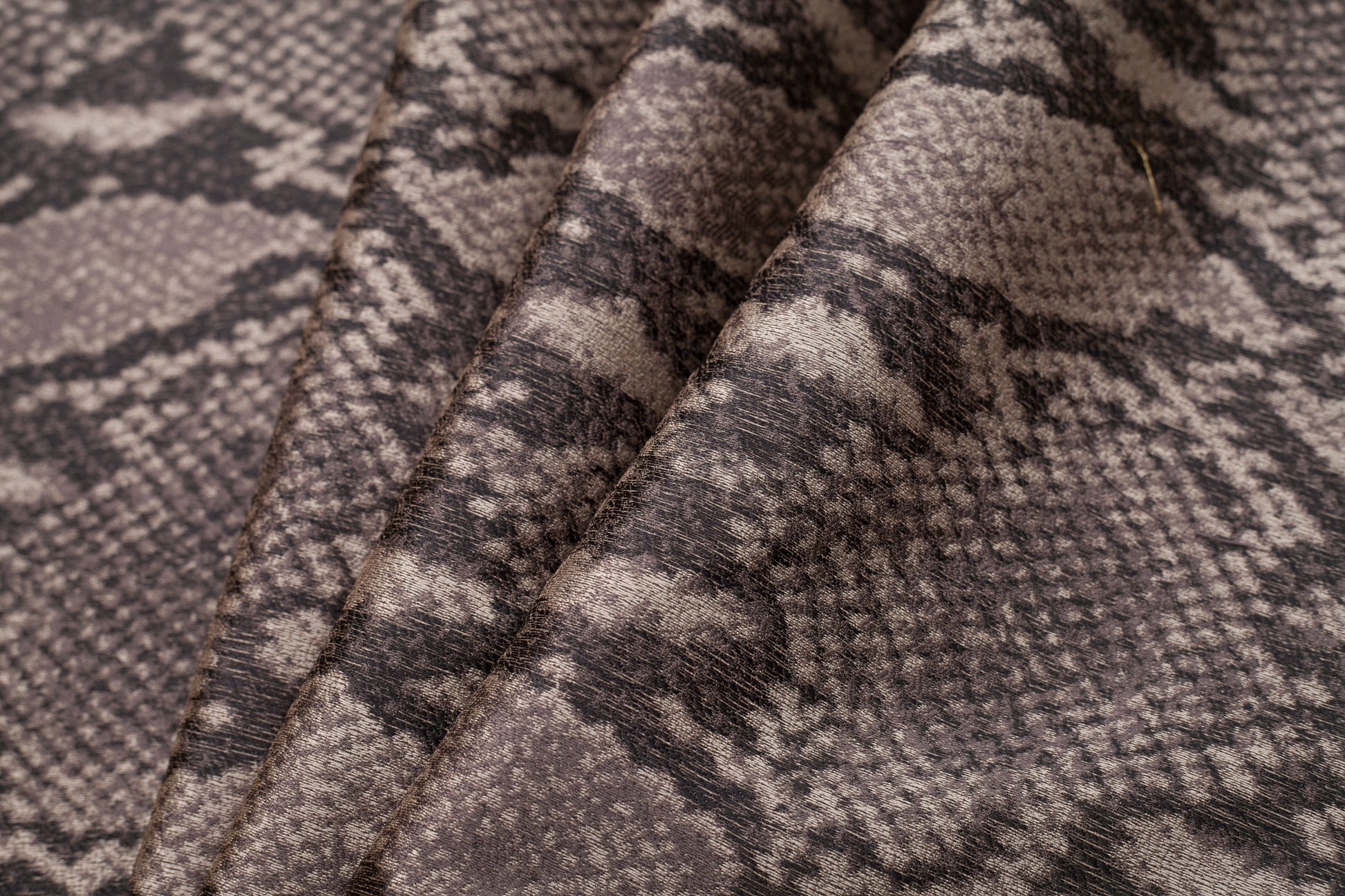 Turkish Chrome Python Printed Polyester Woven - Folded