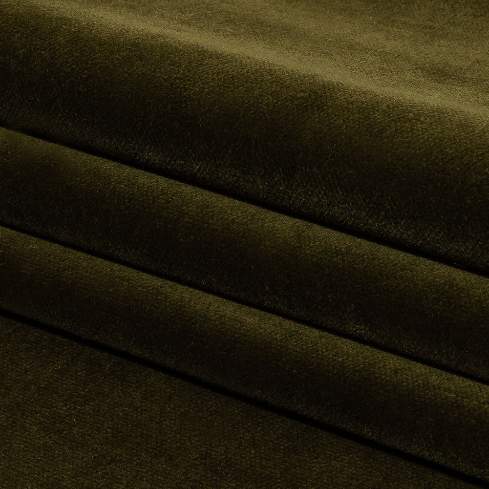 Olive Cotton Velvet - Folded