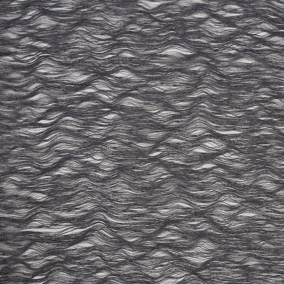 Turkish Black Novelty Polyester Sheer