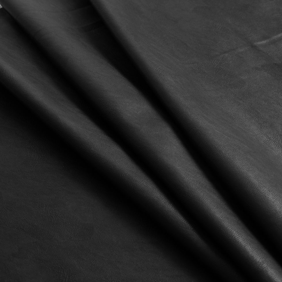 Black Fashion-Weight Faux Leather - Detail