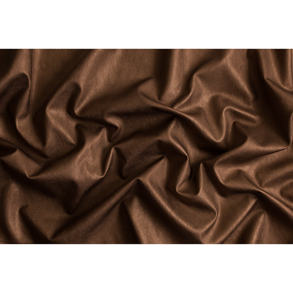 Copper Fashion-Weight Faux Leather Folded