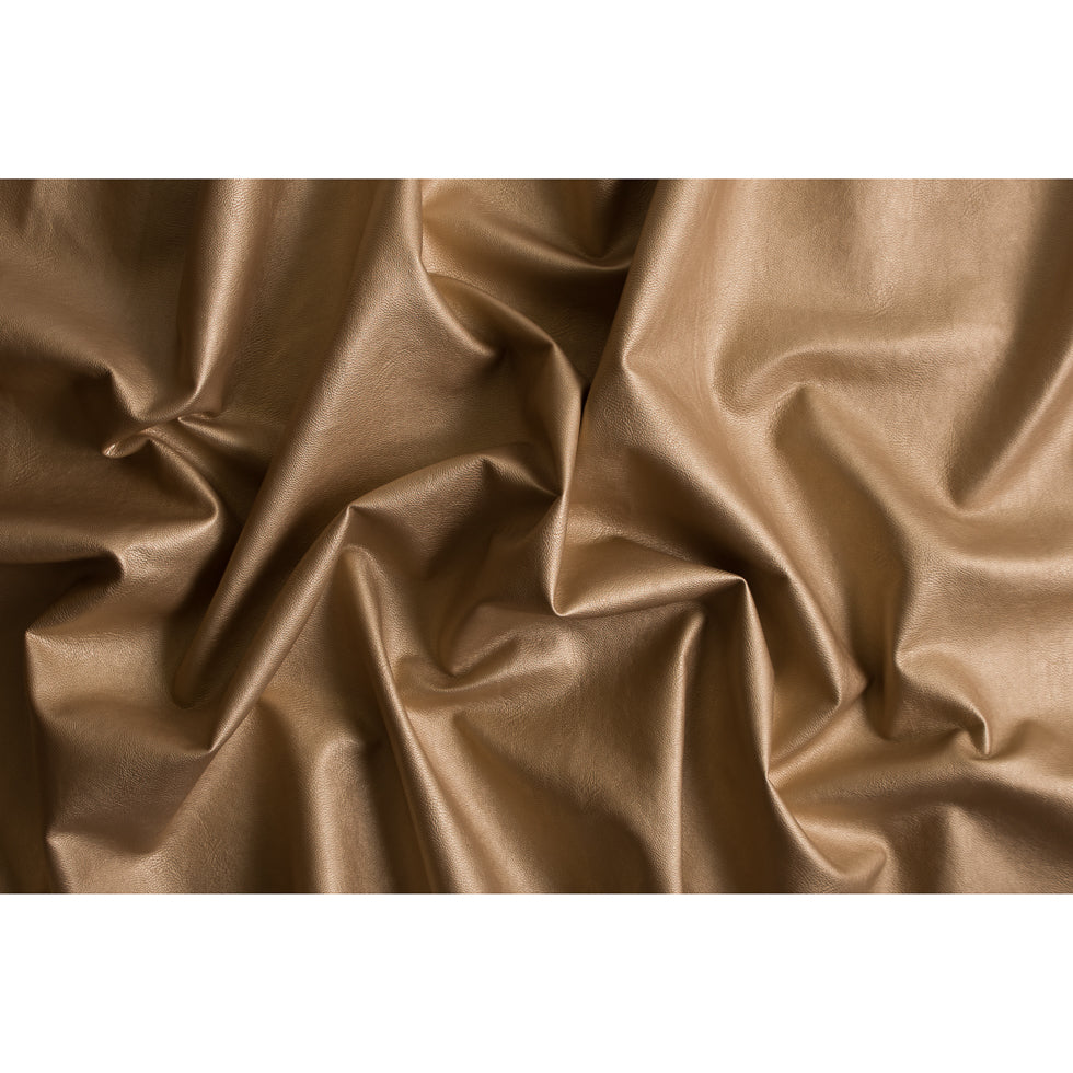 Bright Gold Fashion-Weight Faux Leather - Folded