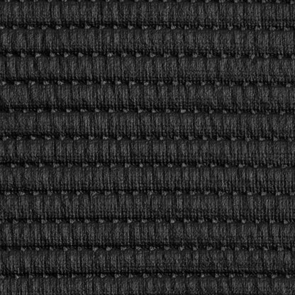Black Rib Quilted Stretch Faux Leather - Full