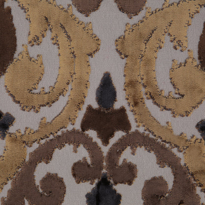 Earth Swirls Cut Polyester Blended Velvet - Detail