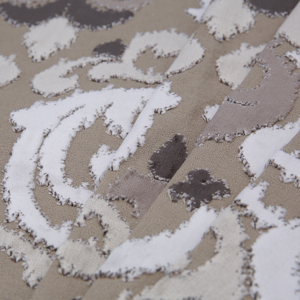 Shadow Swirls Cut Polyester Blended Velvet Folded