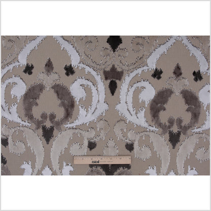 Shadow Swirls Cut Polyester Blended Velvet Full