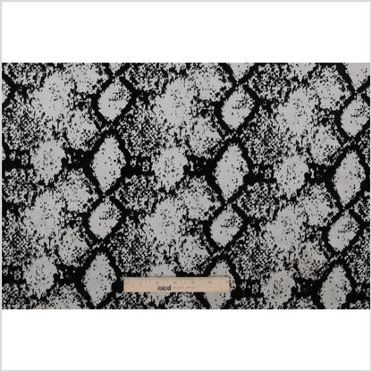 Jet Black Python Polyester-Rayon Velvet - Full