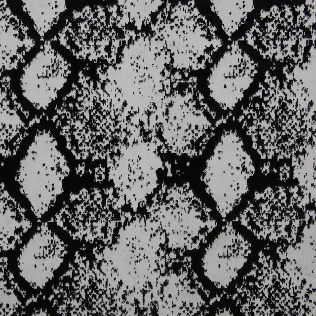 Jet Black Python Polyester-Rayon Velvet
