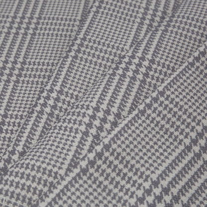 Spanish Heather Gray Houndstooth Poly-Cotton Woven - Folded